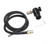 Rehoetom Regulador HPA para MR-GEN2 con acoplador Foster y manguera remota, regulador de presión de aire ajustable 40-150 PSI, compatible con tanques SLP y CE2 (regulador # 2 con manguera negra)