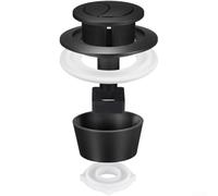 Rehoetom Repuesto de cisterna de inodoro con botón de descarga doble, apertura de 20 mm, 40 mm, 50 mm, 60 mm, para válvula de descarga dual PRO550UK y Skylo SKY005 (negro + anillo)