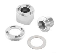 Rehoetom Tapa de brazo de manivela de bicicleta y herramienta de desmontaje para pedalier BB30 compatible con NX/GX//, M30 x 6,5 mm, aleación de aluminio 6061, incluye tornillo de manivela (plata)