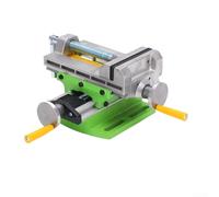 Rehoetom Tornillo deslizante cruzado de 3 pulgadas para prensa de taladro o fresadora con ajuste de doble eje, mandíbulas de agarre fuerte y abrazadera de rotación para un posicionamiento preciso