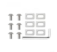 Rehoetom Tornillos y arandelas de acero inoxidable M5 para pedales de bicicleta de carretera, compatibles con Look For KEO (kit A) y (kit B), paquete de 6 con llave hexagonal (A)