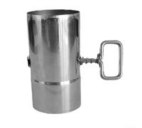 Rehoetom Tubo de extensión de estufa de camping con amortiguador, tubo de extracción de humos de chimenea de acero inoxidable para tienda de campaña, estufa de leña, extensión de chimenea portátil