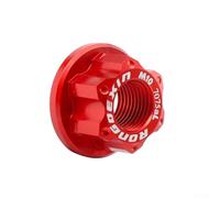 Rehoetom Tuerca de cubo de bicicleta M10 1.0 para eje de rueda trasera, tornillo de bloqueo de brida de aleación de aluminio, compatible con componentes, negro/rojo/azul/dorado/verde/morado (dorado)