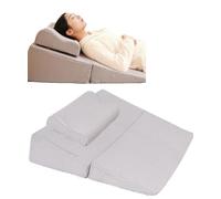 REHOOF Almohada Triangular Respaldo Cama Y Sofa, Multiposición-Cojin Lectura Cama, Cuña Antireflujo Adulto, Wedge Pillow, Cojin De Lectura, Almohada Cuña, Sueño, Fundas Lavable D,80 * 80 * 20CM