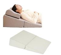 REHOOF Almohada Triangular Respaldo Cama Y Sofa, Multiposición-Cojin Lectura Cama, Cuña Antireflujo Adulto, Wedge Pillow, Cojin De Lectura, Almohada Cuña, Sueño, Fundas Lavable C,80 * 60 * 20CM