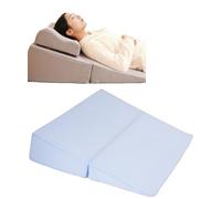 REHOOF Almohada Triangular Respaldo Cama Y Sofa, Multiposición-Cojin Lectura Cama, Cuña Antireflujo Adulto, Wedge Pillow, Cojin De Lectura, Almohada Cuña, Sueño, Fundas Lavable B,80 * 80 * 20CM