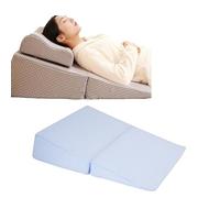 REHOOF Almohada Triangular Respaldo Cama Y Sofa, Multiposición-Cojin Lectura Cama, Cuña Antireflujo Adulto, Wedge Pillow, Cojin De Lectura, Almohada Cuña, Sueño, Fundas Lavable B,80 * 60 * 20CM