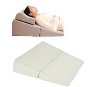 REHOOF Almohada Triangular Respaldo Cama Y Sofa, Multiposición-Cojin Lectura Cama, Cuña Antireflujo Adulto, Wedge Pillow, Cojin De Lectura, Almohada Cuña, Sueño, Fundas Lavable C,80 * 80 * 20CM