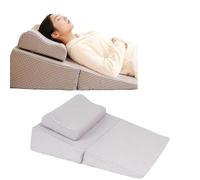 REHOOF Almohada Triangular Respaldo Cama Y Sofa, Multiposición-Cojin Lectura Cama, Cuña Antireflujo Adulto, Wedge Pillow, Cojin De Lectura, Almohada Cuña, Sueño, Fundas Lavable D,80 * 60 * 20CM