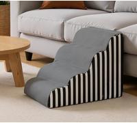 REHOOF Escalera para Perro para Cama Alta,Rampa para Perros,Escalera para Sofá De Espuma De Alta Densidad con Fundas De Tela Suave Lavable para Montar En La Cama,Fácil De Limpiar B,70×40×46CM