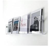 REHOOF Estantes para Periódicos,Magazine Rack Brochure Holder Acrylic Brochure Wall Mount Rack, Bookshelf Literature Storage Shelf, Office Entryway Magazine Rack Newspaper Organizer,Hospitals 30CM