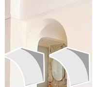 REHOOF Moldes para Arcos De Puertas Kit para Paredes De Pladur, 2 Piezas De Moldura De Arco Curvada De Espuma, Moldura Decorativa para Arco Redondeado, Moldura Elegante para Marco 41x41x41cm