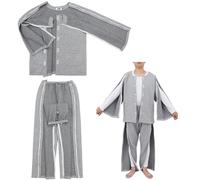 REHOOF Pantalones De Enfermería Postoperatoria Fáciles De Poner Y Quitar, Ropa para Incontinencia para Pacientes con Parálisis, Discapacidad, Postradas En Cama Y Víctimas De Fracturas Zipper,L