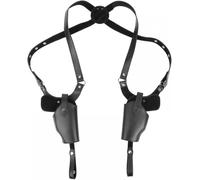 REHOOF Pistolas De Arma De Hombro para Hombres,Fondos De Hombro De Cuero Ajustable Fundamentos De Hombro para Transporte,General De Arma De Hombro Vertical para Hombres Mujeres,Caza Al Aire Libre A