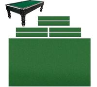 REHOOF Pool Table Cloth Felt Replacement Kit, 9Ft Indoor Sports Game Durables Billiard Tabel Cloth Cover with 6 Bottom Cloth For A Variety of Games Snooker para Bares Clubes Y Hoteles Green