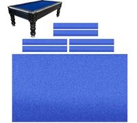 REHOOF Pool Table Cloth Felt Replacement Kit, 9Ft Indoor Sports Game Durables Billiard Tabel Cloth Cover with 6 Bottom Cloth For A Variety of Games Snooker para Bares Clubes Y Hoteles Blue