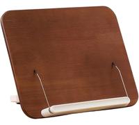 REHOOF Soporte De Lectura, Soporte para Libros De Recetas,Soporte De Exhibición De Libros Plegable Manos Soporte para Libros, para Leer, Madera Ajustable, Soporte De Lectura para Notas,Recetas,iPad B
