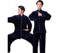 REHOOF Traje De Tai Chi Unisex Ropa De Artes Marciales Kung-Fu Disfraz para Hombre Y Mujer,Tops Y Pantalones,Uniformes Chinos Tradicionales Wing Chun Meditación Zen Ejercicio De Tai Chi B,XL