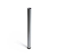 REI 68444 Pata Regulable CILÍNDRICA DE Acero EN Color Aluminio Mod.406G. Altura 710mm, Multicolor
