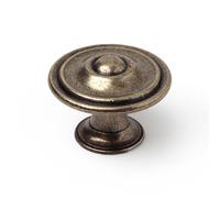 Rei Pomo para Mueble de Zamak Acabado Cuero Viejo Modelo 3110 - Ø35 x 26 mm, Incluye Tornillos M4