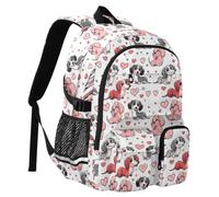 Reiacy Dachshund Dogs in The Shape Of A Heart - Mochila escolar para niños, gran capacidad, bolsa para laptop, mochila de viaje para escuela secundaria y universidad