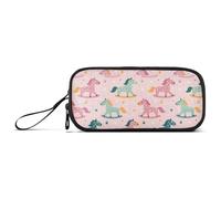 Reiacy Estuche para lápices con diseño de caballo de Troya, gran capacidad, con compartimentos con cremallera, para niños, adolescentes, escuela, multicolor, Talla única, Regular