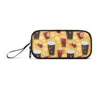 Reiacy Estuche para lápices con diseño de coca cola de dibujos animados, gran capacidad, con compartimentos con cremallera, para niños, adolescentes, escuela, multicolor, Talla única, Regular