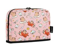 Reiacy Estuche para lápices de dibujos animados Capybara Pilot rosa con cremallera, bolsa de almacenamiento para niños, escuela, oficina