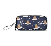 Reiacy Good Night Capybara - Estuche para lápices de gran capacidad con compartimentos con cremallera, bolsa de papelería para niños, adolescentes y escuelas, multicolor, Talla única, Regular