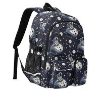 Reiacy Lonely Astronaut on The Moon - Mochila escolar para niños, gran capacidad, bolsa para laptop, mochila de viaje para escuela secundaria y universidad