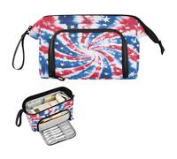 Reiacy USA Swirl - Estuche grande para lápices de gran capacidad con asa, bolsa para bolígrafos para niñas, niños y mujeres, ideal para viajes, escuela, oficina, regalo