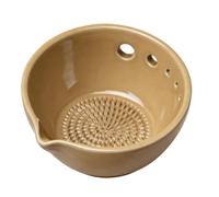 Reibschale Knoblauch - 7cm Handgefertigte Reibe | Harz 5-Loch Kräuterabstreifer, Ideal Für Ingwer Und Thymian In Der Küche Oder Im Restaurant Kompakte Mahlschale Mit Schnabel Design