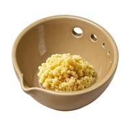 Reibschale - Mit kleinem 5-Loch-Ablauf Design | Knoblauchmühle und schäler Schüssel | Für Kohl Mangold Grünkohl Küche Backen Kochen, Manueller Küchenhelfer