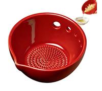 Reibschale - Mit kleinem 5-Loch-Ablauf Design | Knoblauchmühle und schäler Schüssel | Für Kohl Mangold Grünkohl Küche Backen Kochen, Manueller Küchenhelfer