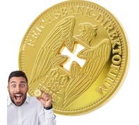 Reichsbank -SireKtorium Coin - Colección de monedas, recuerdo dorado cavado dorado para mujeres y adultos exhibir | Decorativo para el rectorio del Reichsbank colectivo