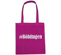 Reifen-Markt Bolsa de la compra de red social #Böblingen Hashtag bolsa de la compra bolsa de deporte 38 x 42 cm en negro, blanco, rosa, azul, gris, amarillo, rojo, verde, beige, Rosa.