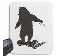 Reifen-Markt Mousepad Alfombrilla de ratón Oso con LOS VIDRIOS del Oso Polar Oso DE Peluche Oso para su portátil, Ordenador portátil o PC de Internet (con Windows Linux, etc.) en White