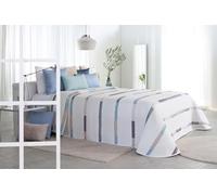 Reig Marti Colcha Estampada Boyle, Diseño Franjas Horizontales, Azul (Azul, 90 cm)