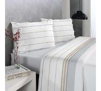 Reig Marti Juego de Sábanas Moderno Issai, Varios Diseños, 50% Algodón 50% Poliester, Multicolor, 3-4 Piezas (Gris, 135 cm)