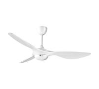 reiga Ventilador de Techo con Luz y Mando a Distancia, 132 cm Ventilador de Techo Blanco Moderno y Silencioso, 6 Velocidades, Temporizador para Salón y Dormitorio