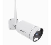 REIGY 5MP Bullet Cámara de Vigilancia WiFi Exterior, 1920P Camara de Seguridad IP, Visión Nocturna Infrarroja y Color, Audio Bidireccional, Detección de Movimiento Compatible con NVR iOS/Android