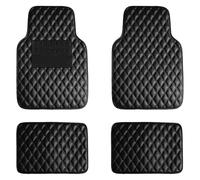 REIJAX 4 Piezas Coche Cuero Alfombrillas para Boxster 987 2006-2012, Juego Completo de Alfombras Delanteras y Traseras Impermeables, Accesorios Interior,A Black