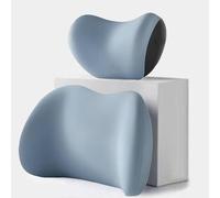 REIJAX Cojín Reposacabezas Coche Y Cojín De Soporte Lumbar para Coche para Citroen Nemo (2008+), Ergonómico Respaldo Asiento y Almohada Coche,A Blue