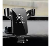 REIJAX Soporte Móvil Coche para Citroen C1 C2 C3/C3 Aircross/Picasso/XR/C4 Cactus/Jumpy, Soporte Teléfono Anti-Golpes Anti-Arañazos Ajustable, A/Negro