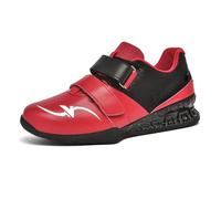 REIJAX Zapato de Levantamiento de Pesas para Hombres y Mujeres, Zapatos de levantmiento de Potencia, Calzados de Gimnasio, Zapatos para Sentadillas,Equipo de levatamiento(Rojo,Numeric_43)