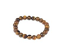 Reiki Faith Healing Gemstone para Unisex Tiger Eye 8 mm Cuentas redondas Pulsera elástica-Blessfull Healing