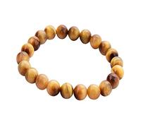 Reiki Faith Healing Gemstone para Unisex Yellow Tiger Eye 8 mm Cuentas redondas Pulsera elástica-Blessfull Healing