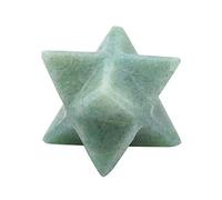 Reiki Faith Healing Generador de energía Espiritual Gemstone Green Aventurine Estrella de 8 puntas Merkaba 20 a 25 mm Aproximadamente Juego de 2 piezas-Blessfull Healing