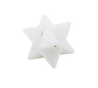 Reiki Faith Healing Generador de energía Espiritual Gemstone Piedra de luna blanca 8 puntas Estrella Merkaba 20 a 25 mm Aprox.Juego de 2 piezas-Blessfull Healing