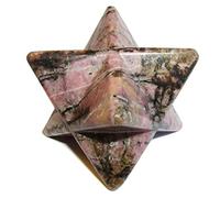 Reiki Faith Healing Generador de energía Espiritual Gemstone rodonita Estrella de 8 puntas Merkaba 20 a 25 mm Aproximadamente Juego de 5 piezas-Blessfull Healing